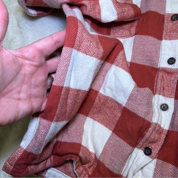 Marine Layer Riley‎ Overshirt in Rust/Cream size extra small - Picture 9 of 9